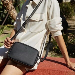 Angela Roi Grace Mini Crossbody Black Leather Crossbody Bag